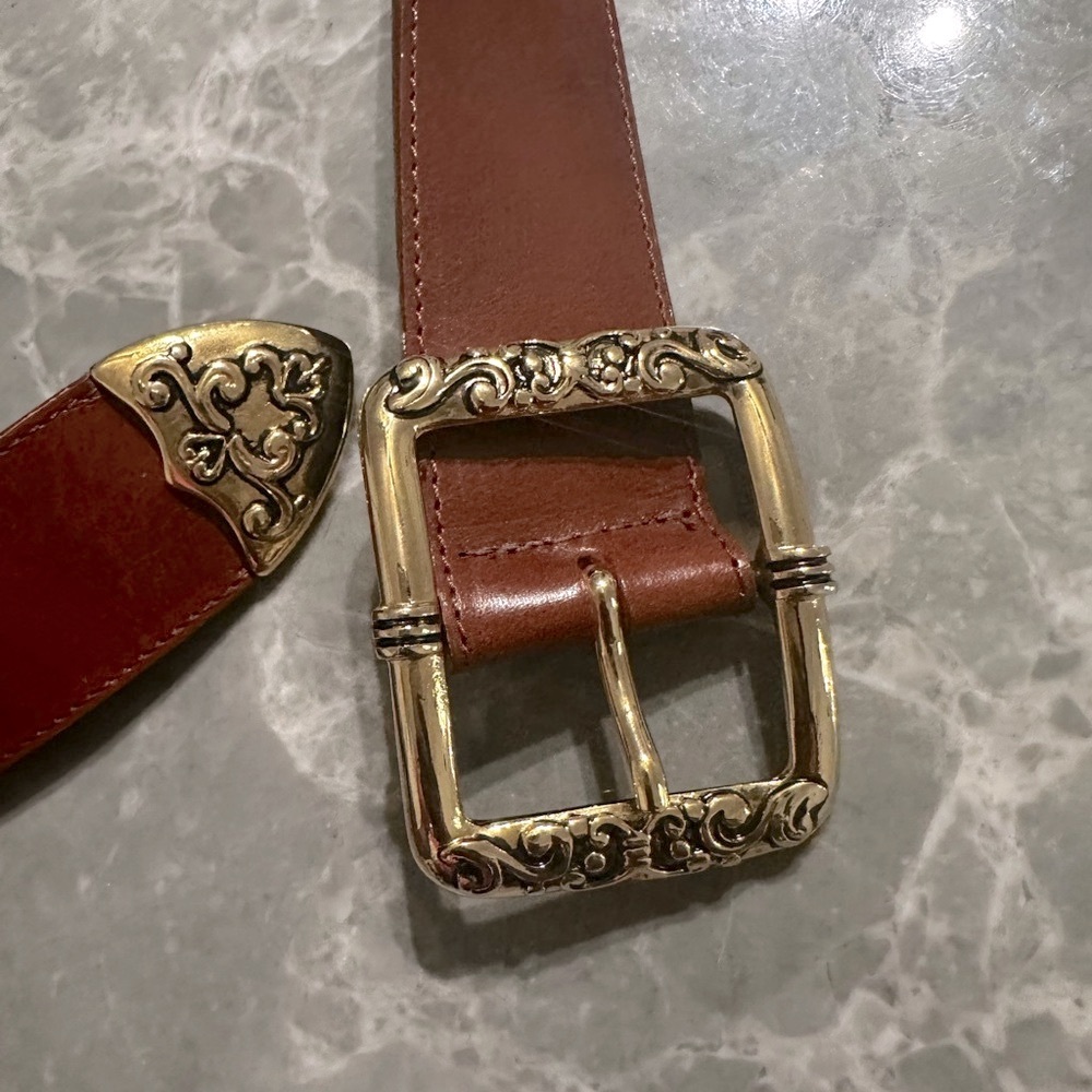 Linea Pelle SZ 36 Waist Belt Premium Leather Belt Collection Excellent Condition